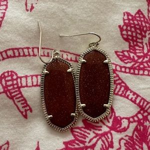 Kendra Scott Elle Earrings Burnt orange/rust & gold (standard size)